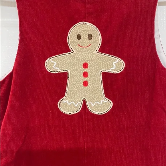24M Red Gingerbread Overalls - Picture 5 of 6